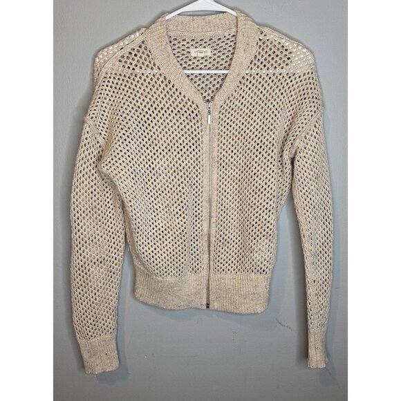 Pilcro Stitchy Bomber Cardigan Sweater XS Open Knit - Picture 1 of 7